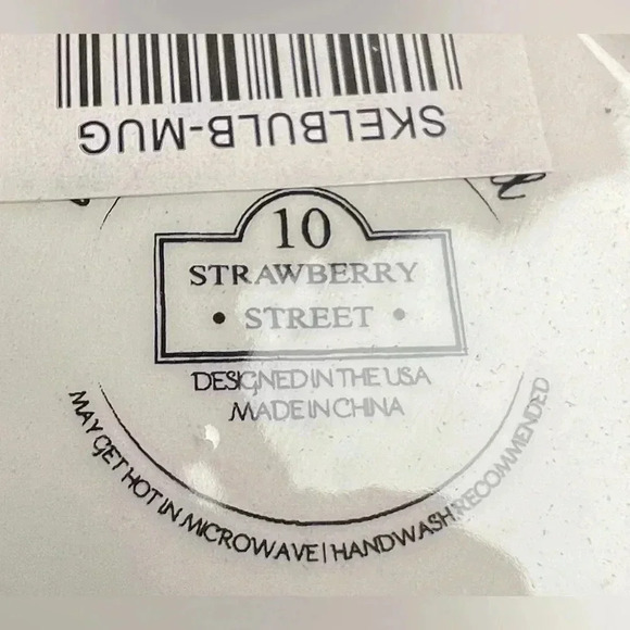 SET: 10 Strawberry Street | Skeleton Hand Ceramic Mugs - Picture 9 of 16